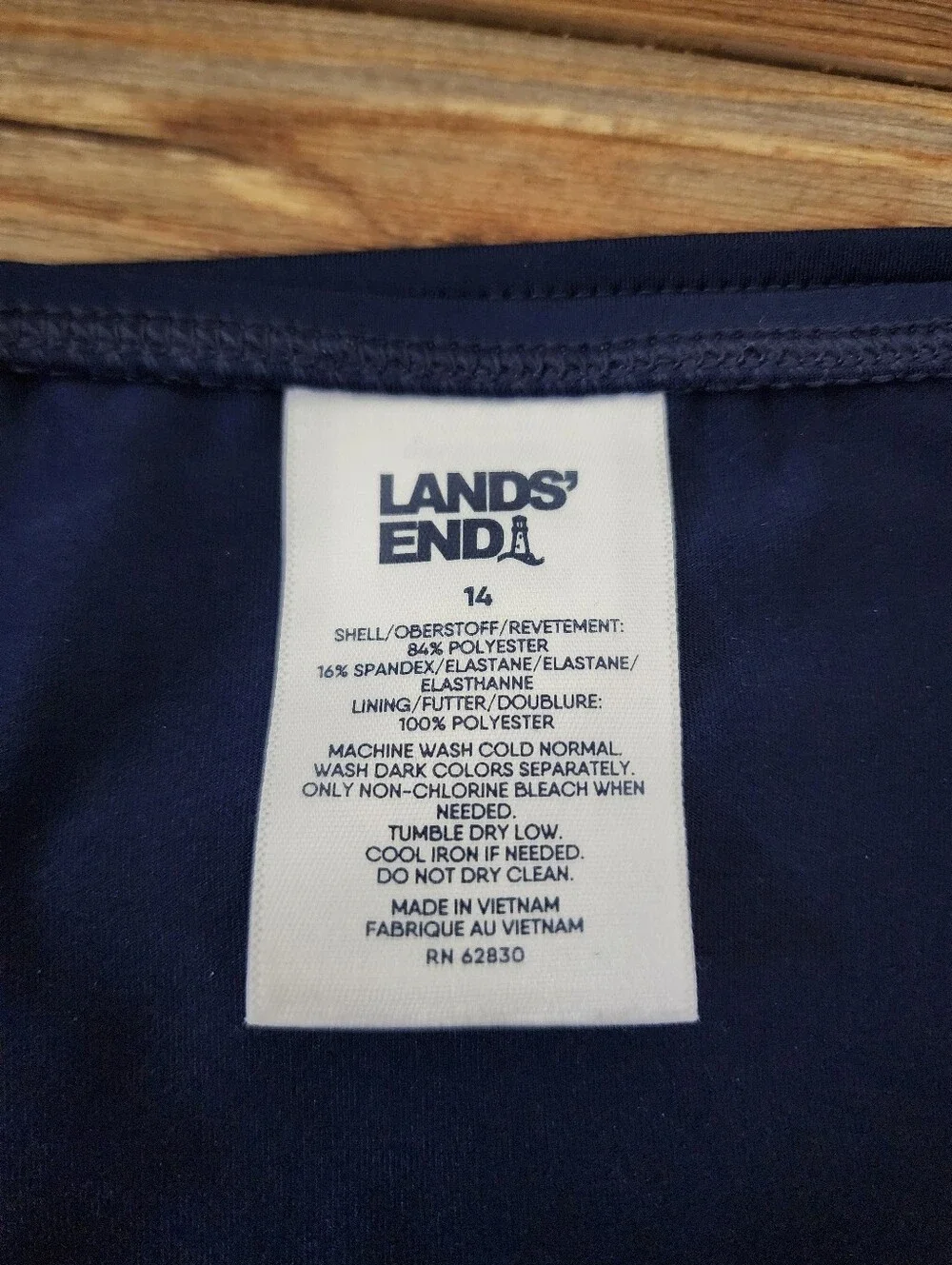 Lands' End G Bikini Swim Bottoms Girls 14 Navy Blue